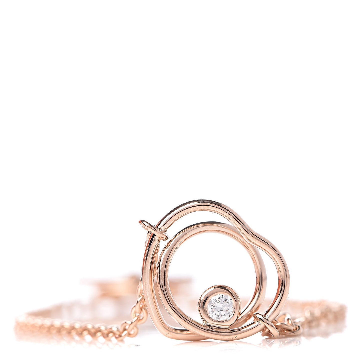 18K Rose Gold Diamond TPM Vertige Coeur Bracelet SH