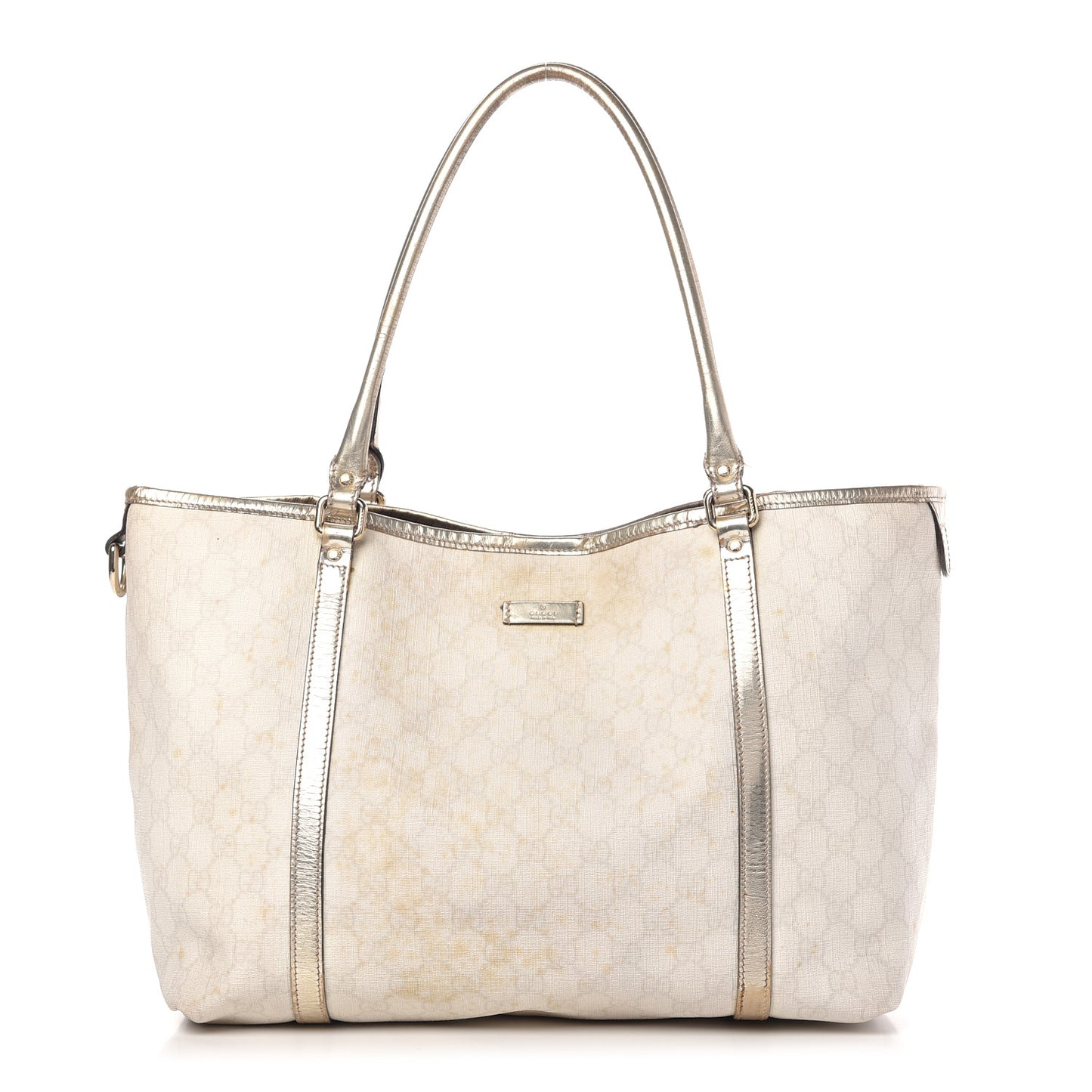 Crystal Monogram Medium Joy Tote Gold