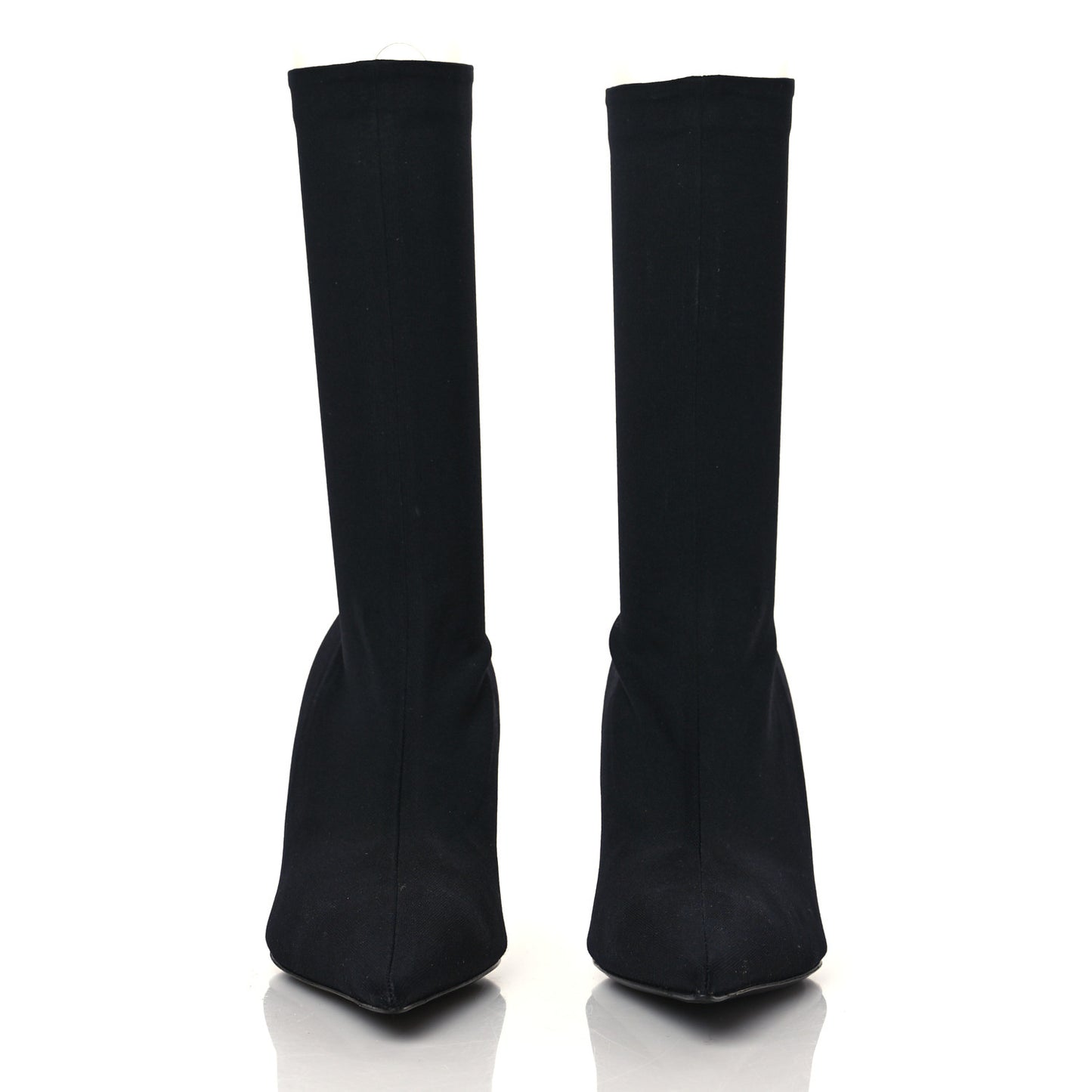 Matte Spandex Extreme Pointed Toe Knife 80mm Ankle Boots 37 Black