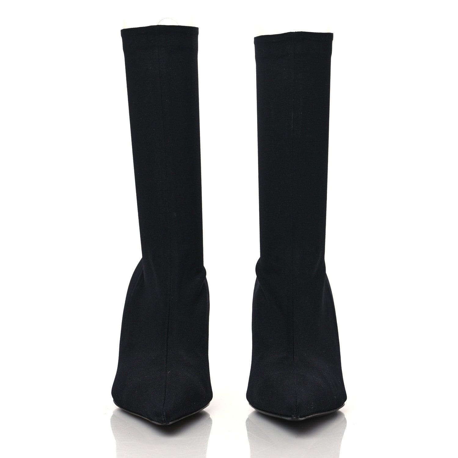 Balenciaga Matte Spandex Extreme Pointed Toe Knife 80mm Ankle Boots 37 Black 2 of 7