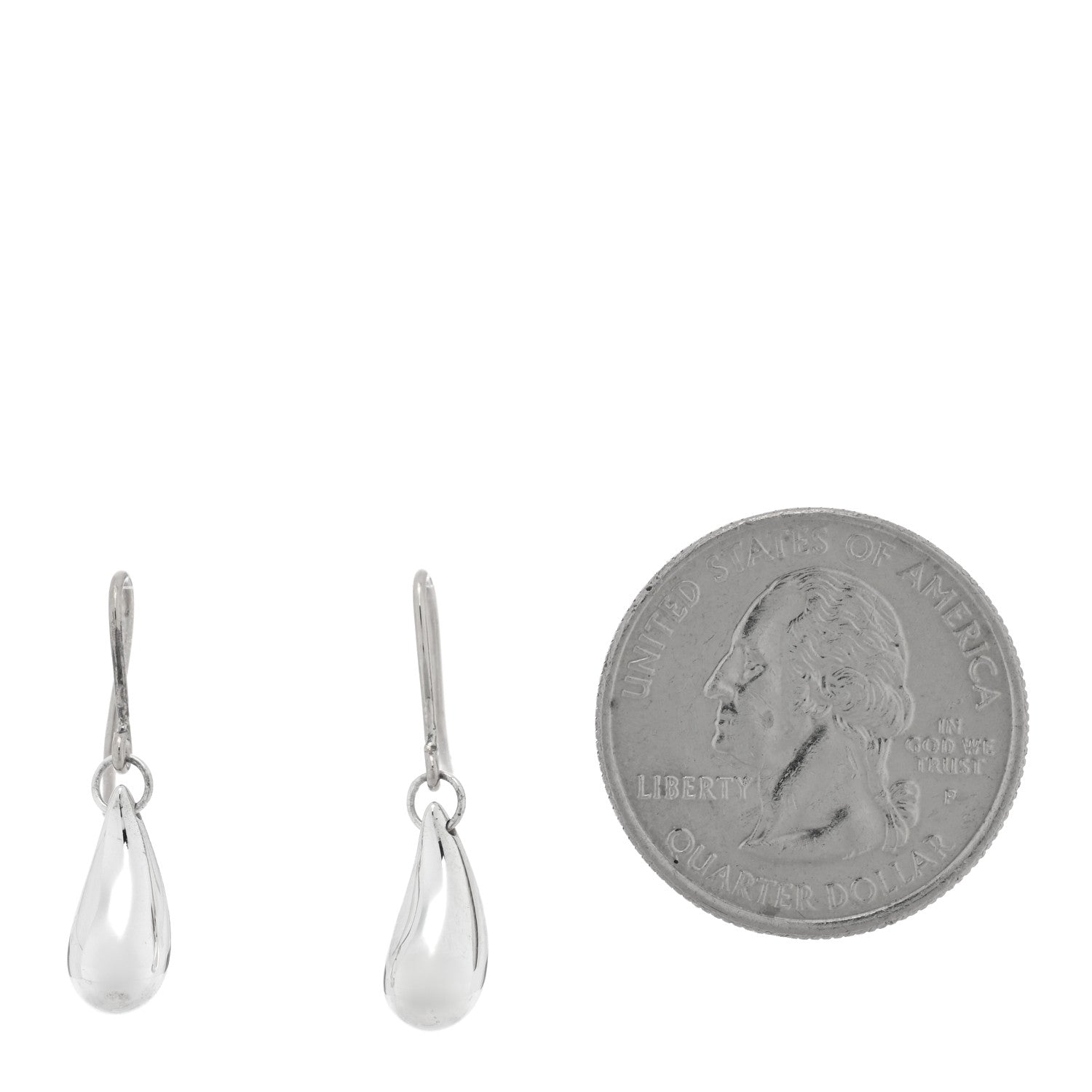 Tiffany Sterling Silver Elsa Peretti Teardrop Earrings 2 of 5