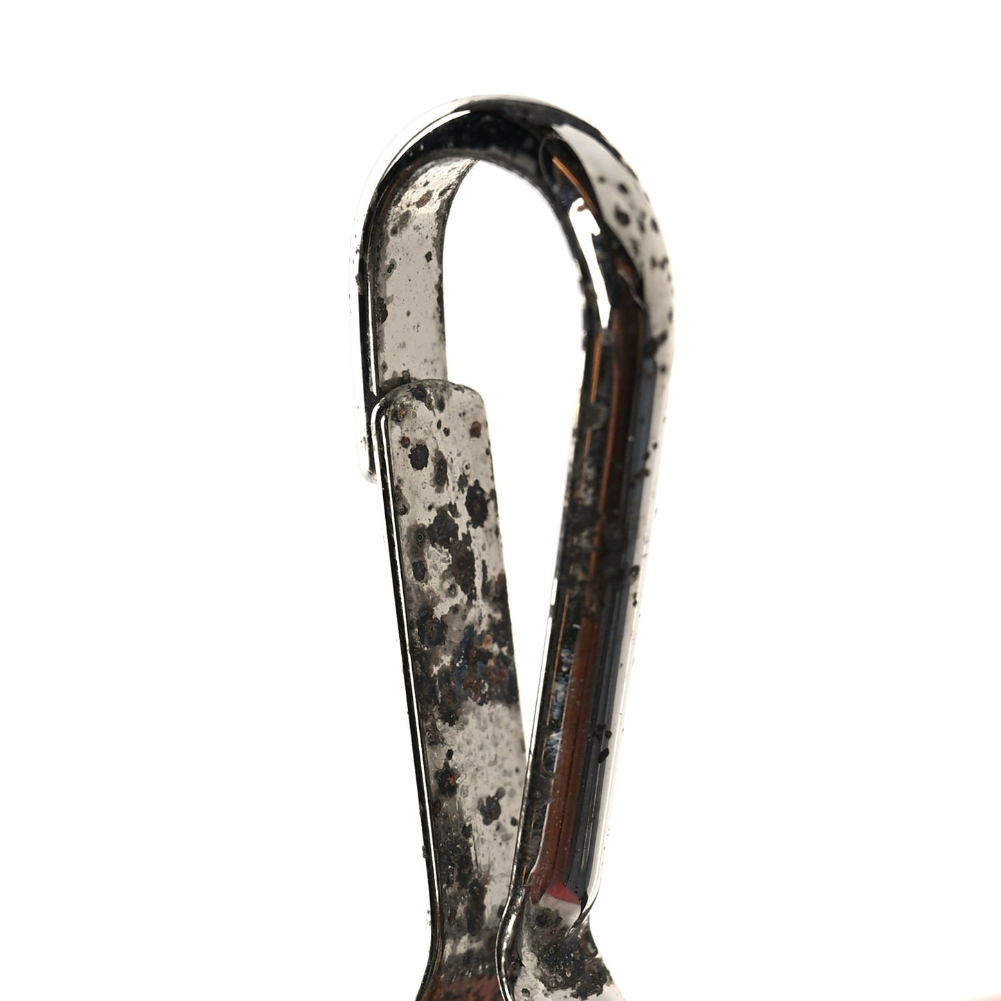 Chevre Silver Metallic Edge Hardware City Bleu Acier