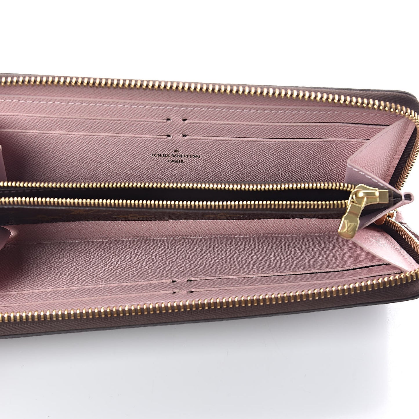 Monogram Clemence Wallet Rose Ballerine