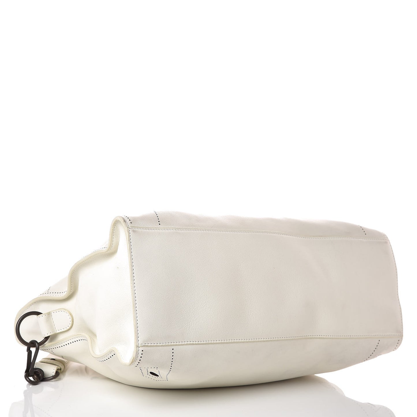 Veau Soyeux Bi-Color Perforated Blackout Hardware City White Black