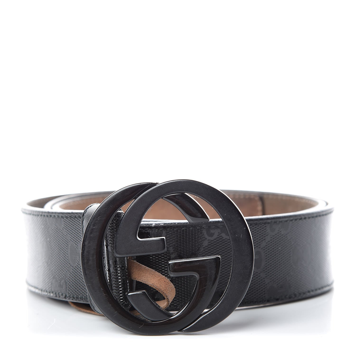 Gucci Imprime Monogram Interlocking G Belt 100 40 Black 1 of 7