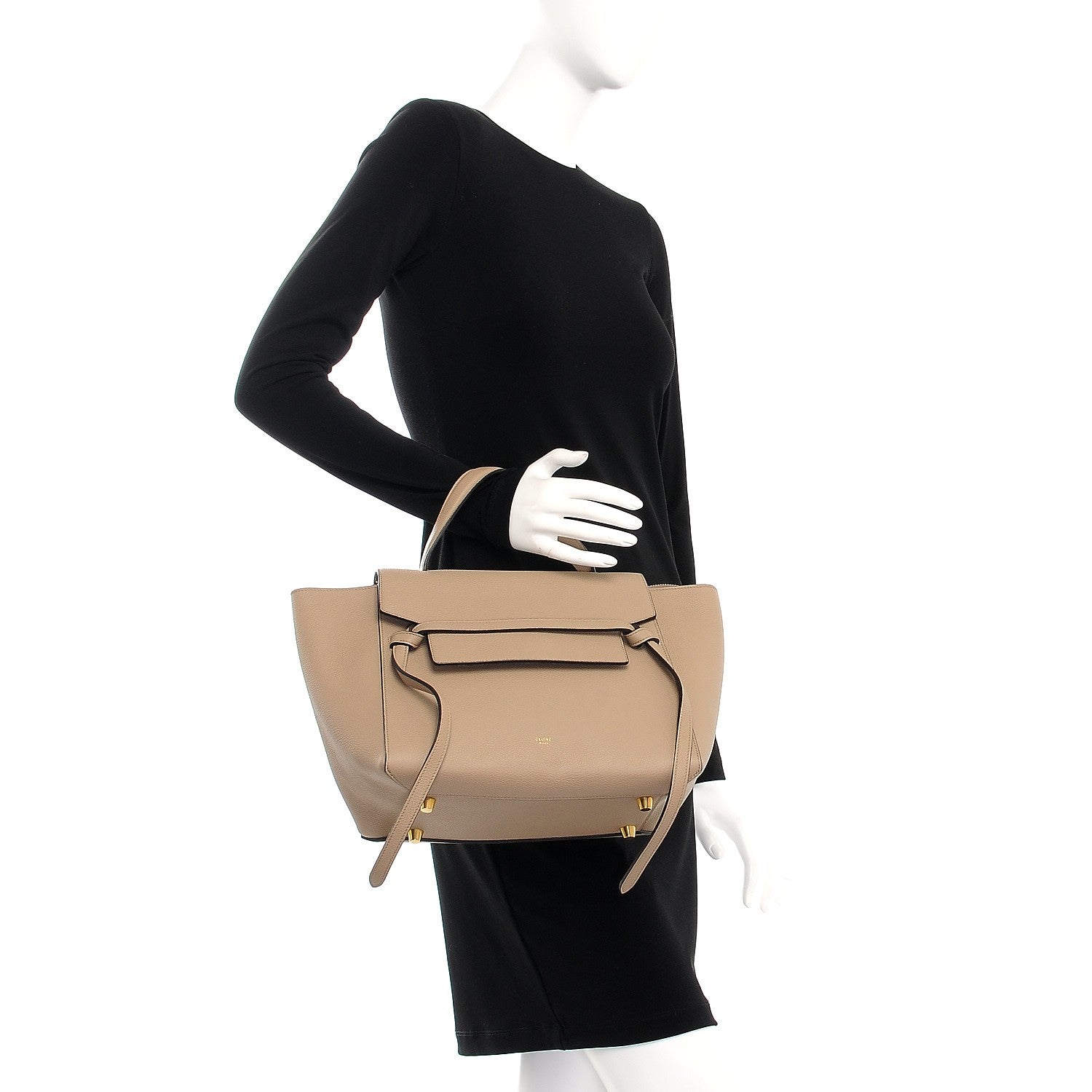 Celine Grained Calfskin Mini Belt Bag Dune 3 of 8