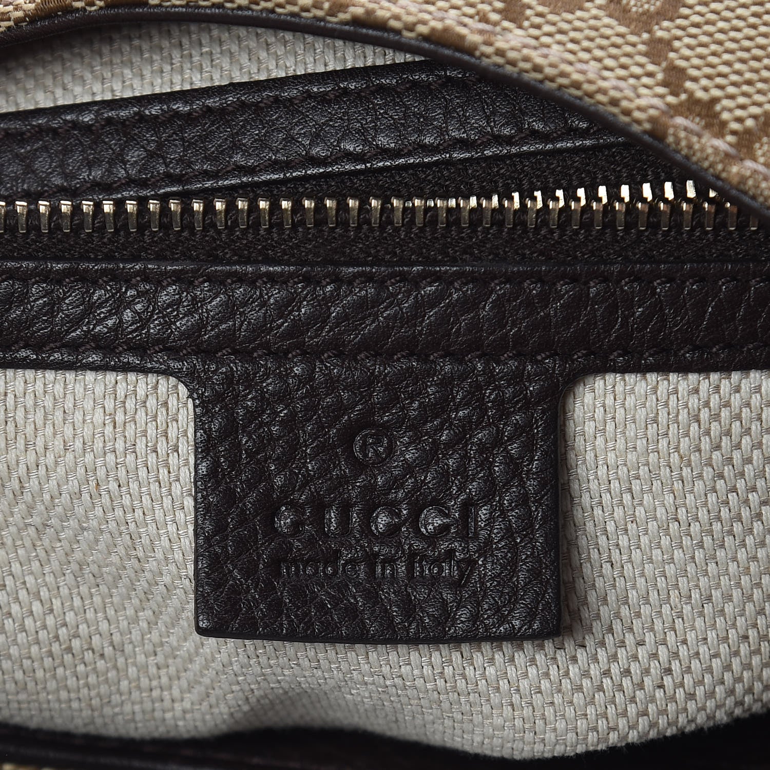 Gucci Monogram Web Medium Dressage Hobo Dark Brown 6 of 10