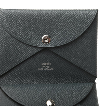 Hermes Epsom Calvi Duo Card Case Bleu Orage 6 of 7