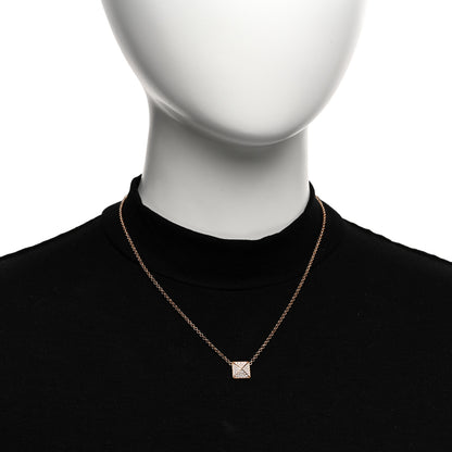 Hermes 18K Rose Gold Diamond MM Clou d'H Pendant Necklace 2 of 5
