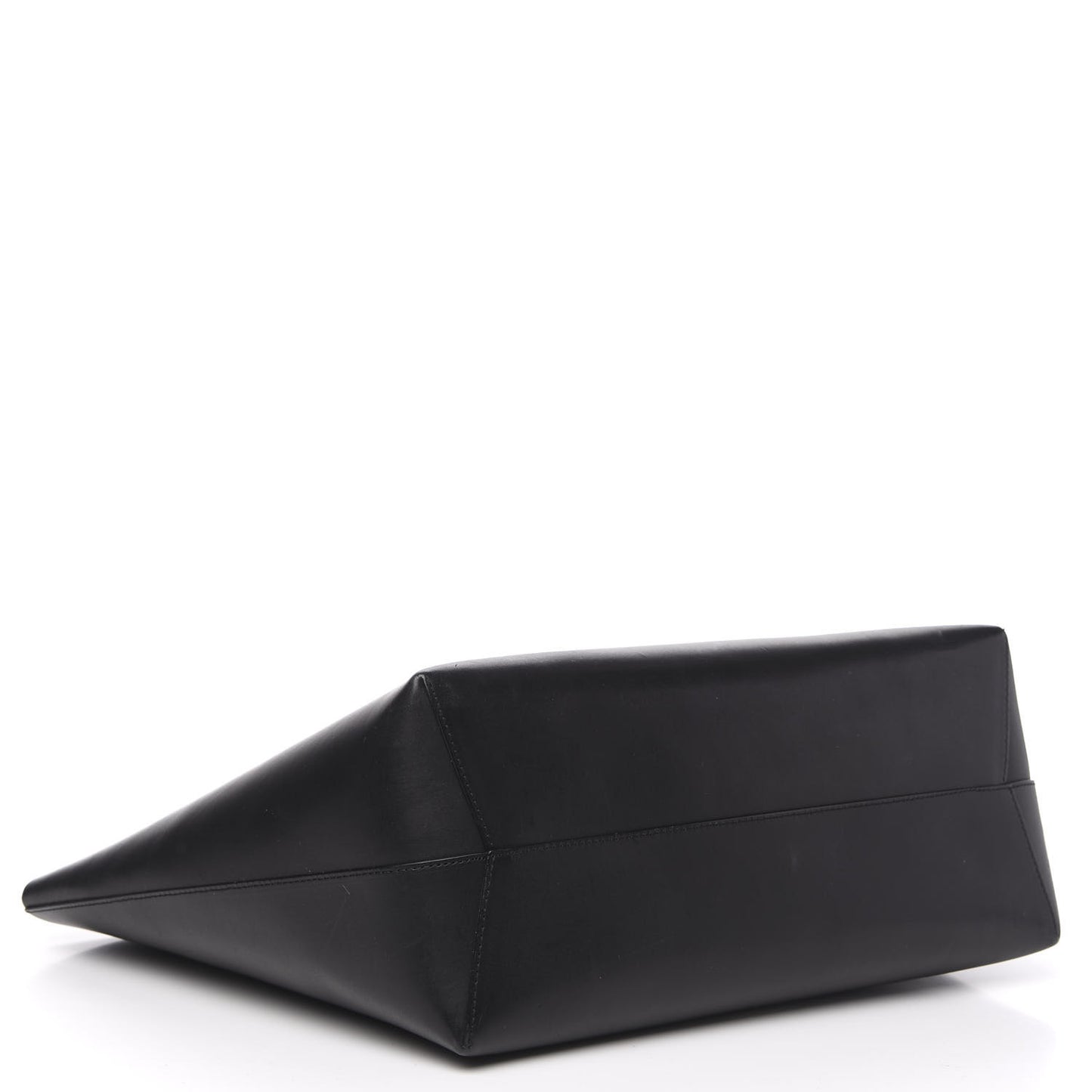 Calfskin Large Shopping Tote Black Flamma