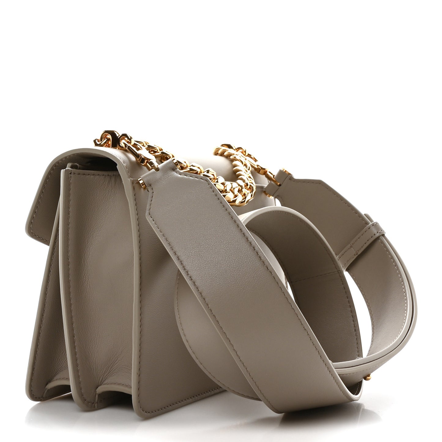 Calfskin Serpenti Forever Maxi Chain Crossbody Bag Grey