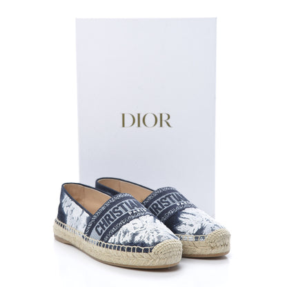 Christian Dior Canvas Tie and Dior Embroidered Granville 15mm Espadrilles 36.5 Denim 8 of 8