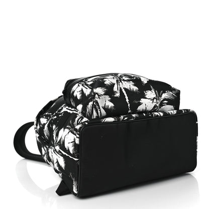 Saint Laurent Canvas Palm Tree City Backpack Black White 3 of 7