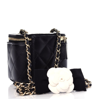 Chanel Lambskin Quilted My Chanel Lady Vanity Case With Chain Black 3 of 11