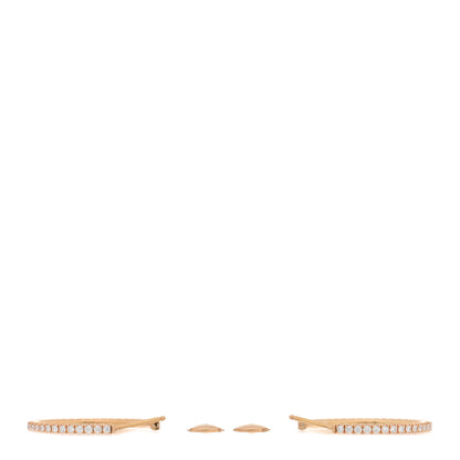 Cartier 18K Pink Gold Diamond Medium Etincelle De Cartier Hoop Earrings 3 of 4