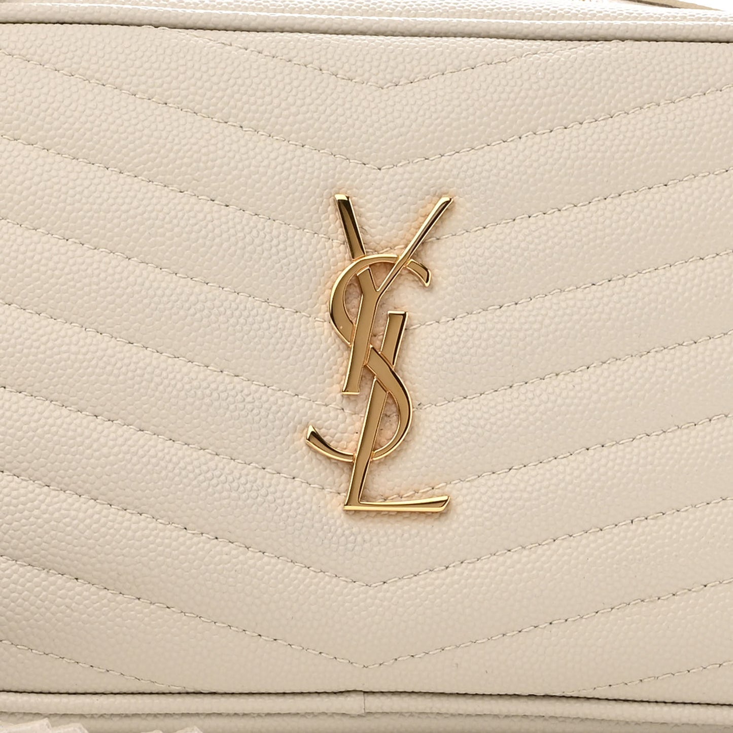 Grain De Poudre Matelasse Monogram Mini Lou Camera Bag Crema Soft