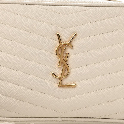 Saint Laurent Grain De Poudre Matelasse Monogram Mini Lou Camera Bag Crema Soft 8 of 11