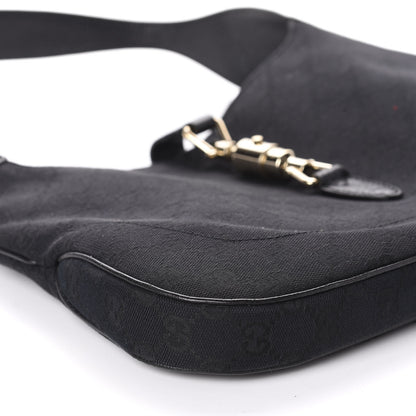 Gucci Monogram Small Jackie O Hobo Black 6 of 10