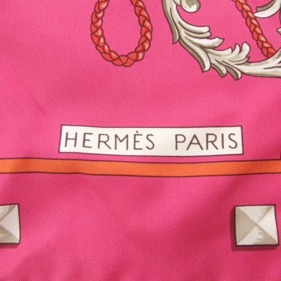 Hermes Silk Scarf Keys Les Cles Fuchsia 35 3 of 7