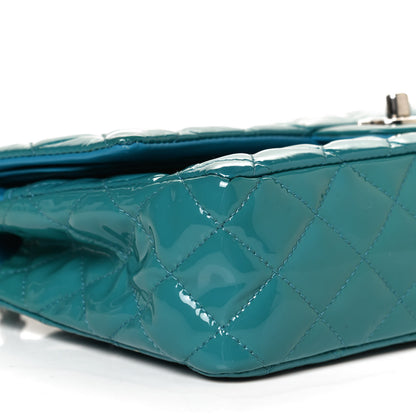Chanel Patent Quilted Medium Double Flap Turquoise 9 of 12