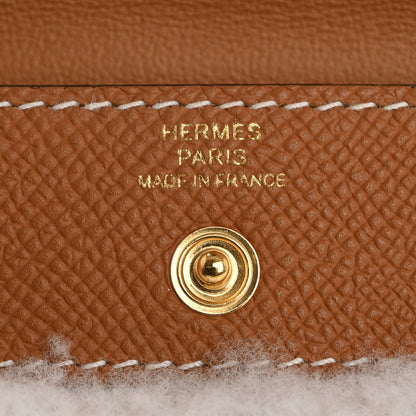 Hermes Epsom Teddy Kelly Pocket Belt Gold Ecru 4 of 6