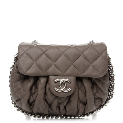 Chanel Washed Lambskin Quilted Mini Chain Around Flap Taupe 1 of 7