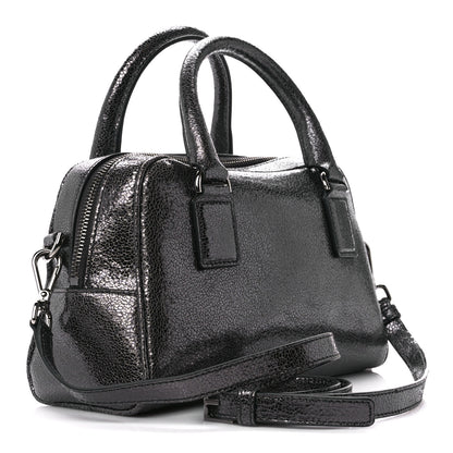 Versace Metallic Calfksin Virtus Small Bowling Bag Grey 3 of 11