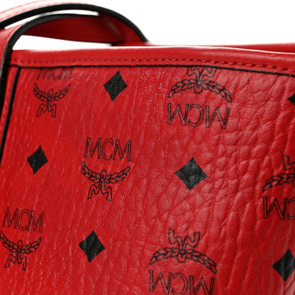 MCM Visetos Medium Anya Shopper Tote Ruby Red 13 of 17