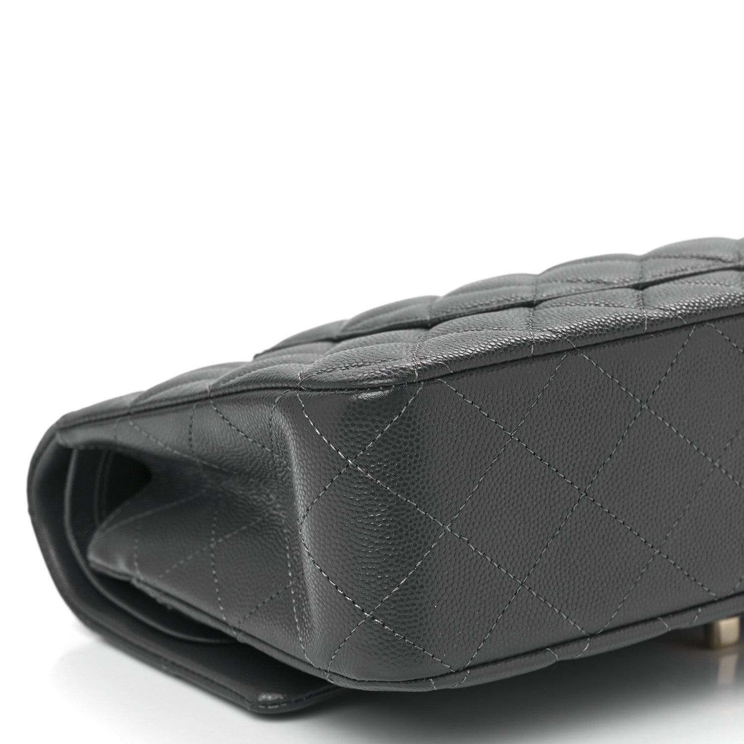 Chanel Caviar Quilted Medium Double Flap Dark Grey 10 of 12