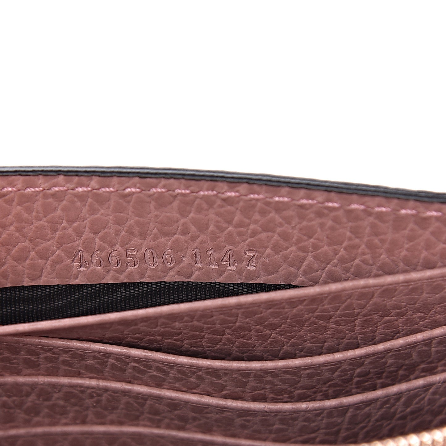 Dollar Calfskin Medium Betty Chain Wallet Soft Pink
