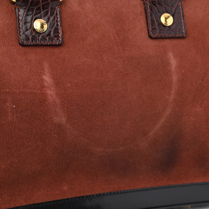 Louis Vuitton Suede Stamped Havane Bowler GM Brun 12 of 13
