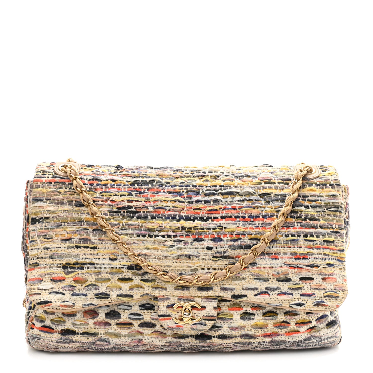 Chanel Tweed Maxi Single Flap Multicolor 1 of 13