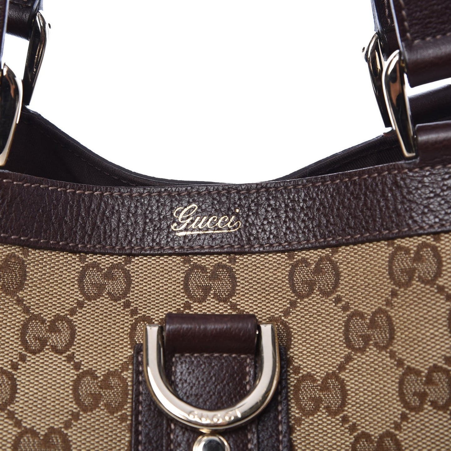 Monogram Large Abbey Tote Dark Brown