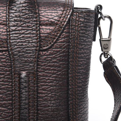 3.1 Phillip Lim 3.1 Metallic Textured Calfskin Mini Pashli Satchel Burgundy 12 of 13