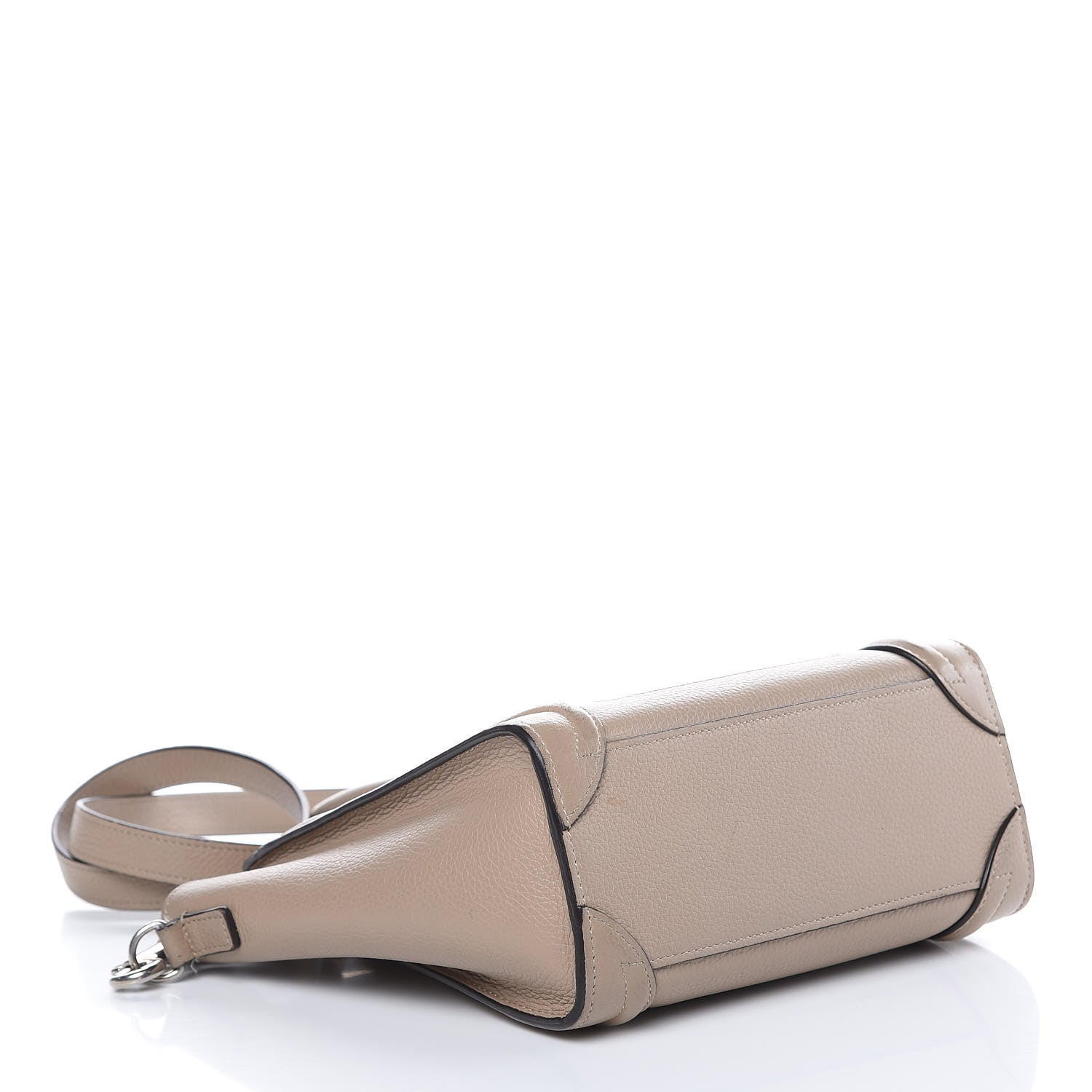 Celine Drummed Calfskin Nano Luggage Dune 4 of 12