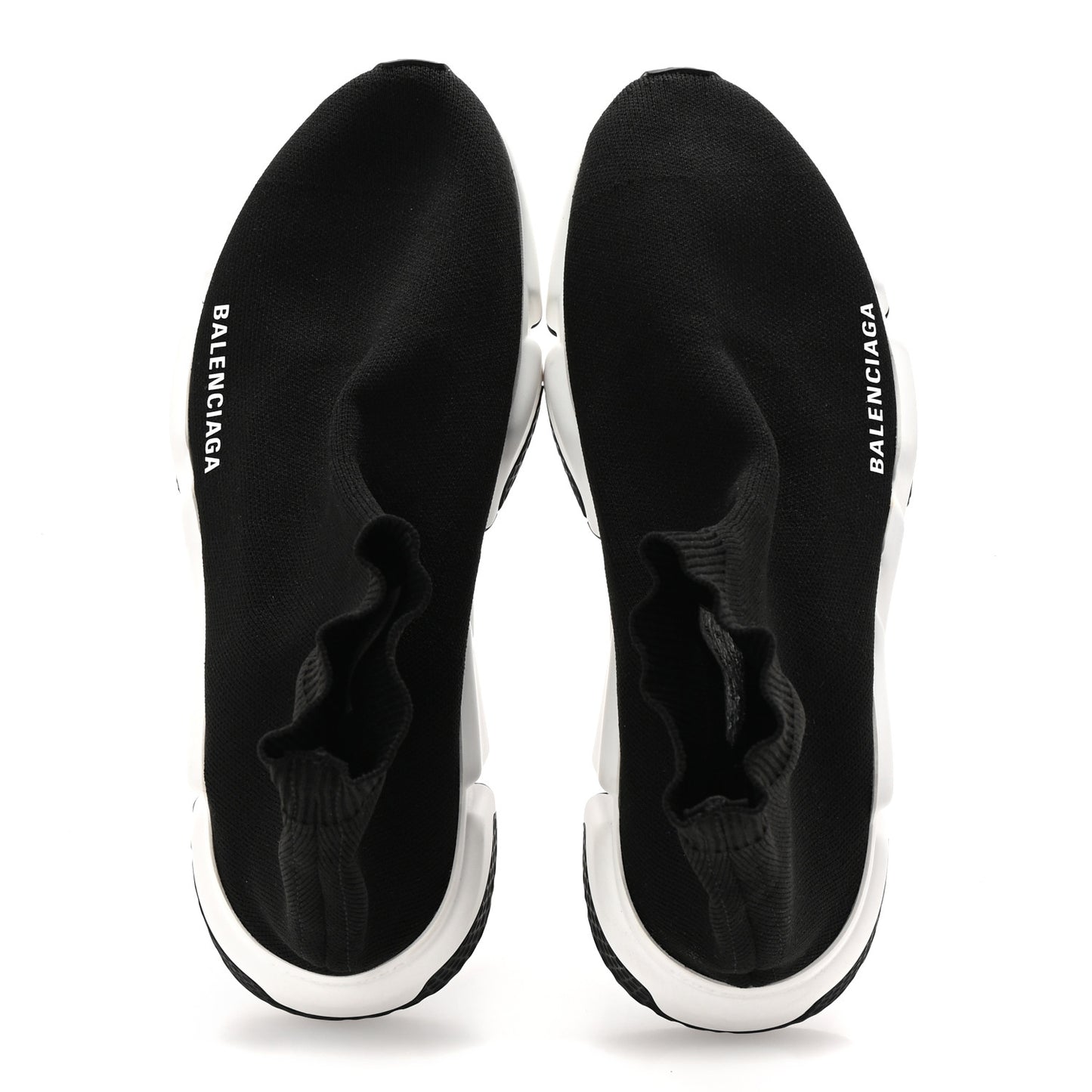 Neoprene Knit Mens Speed Sneakers 39 Black White