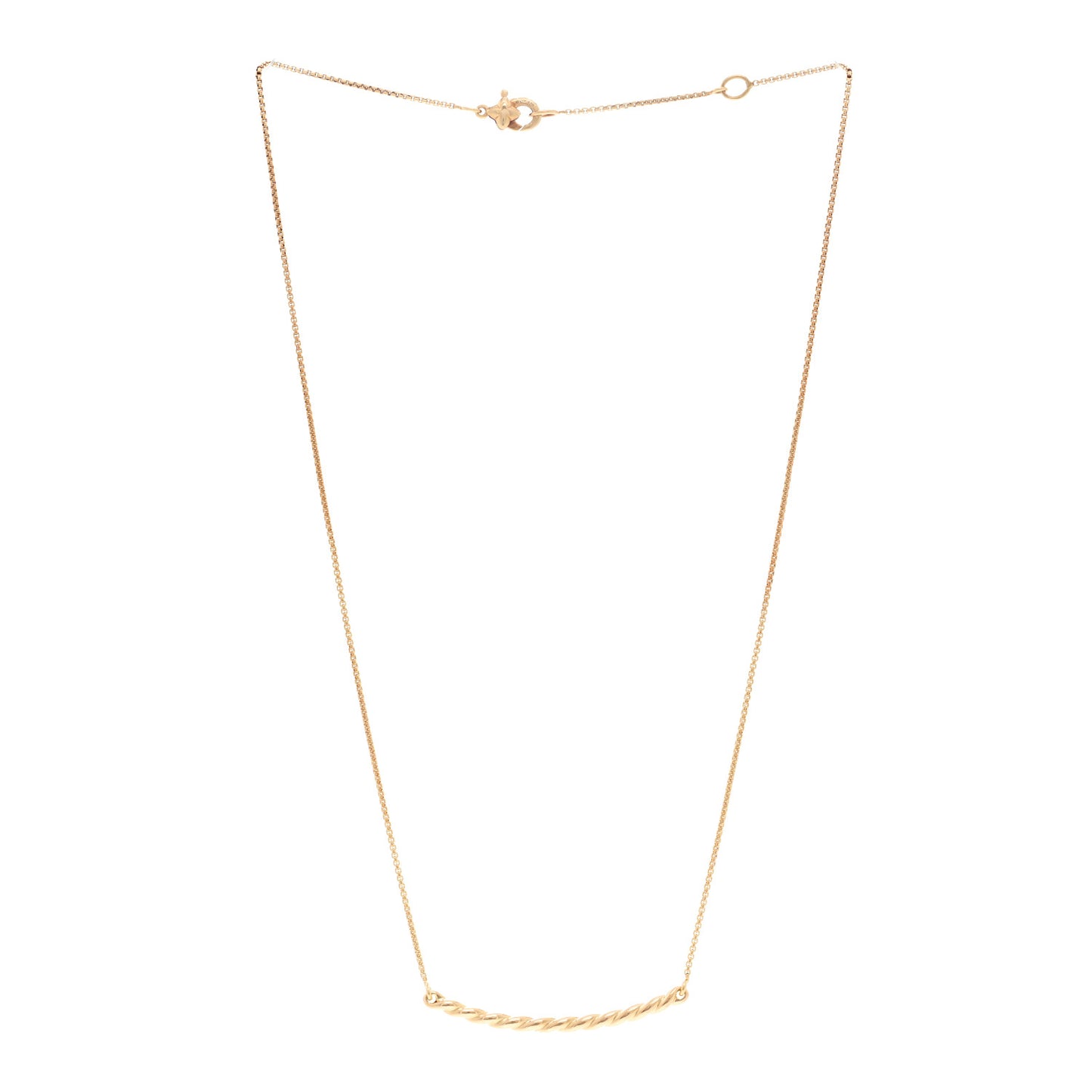 18K Yellow Gold Petite Station Pendant Necklace