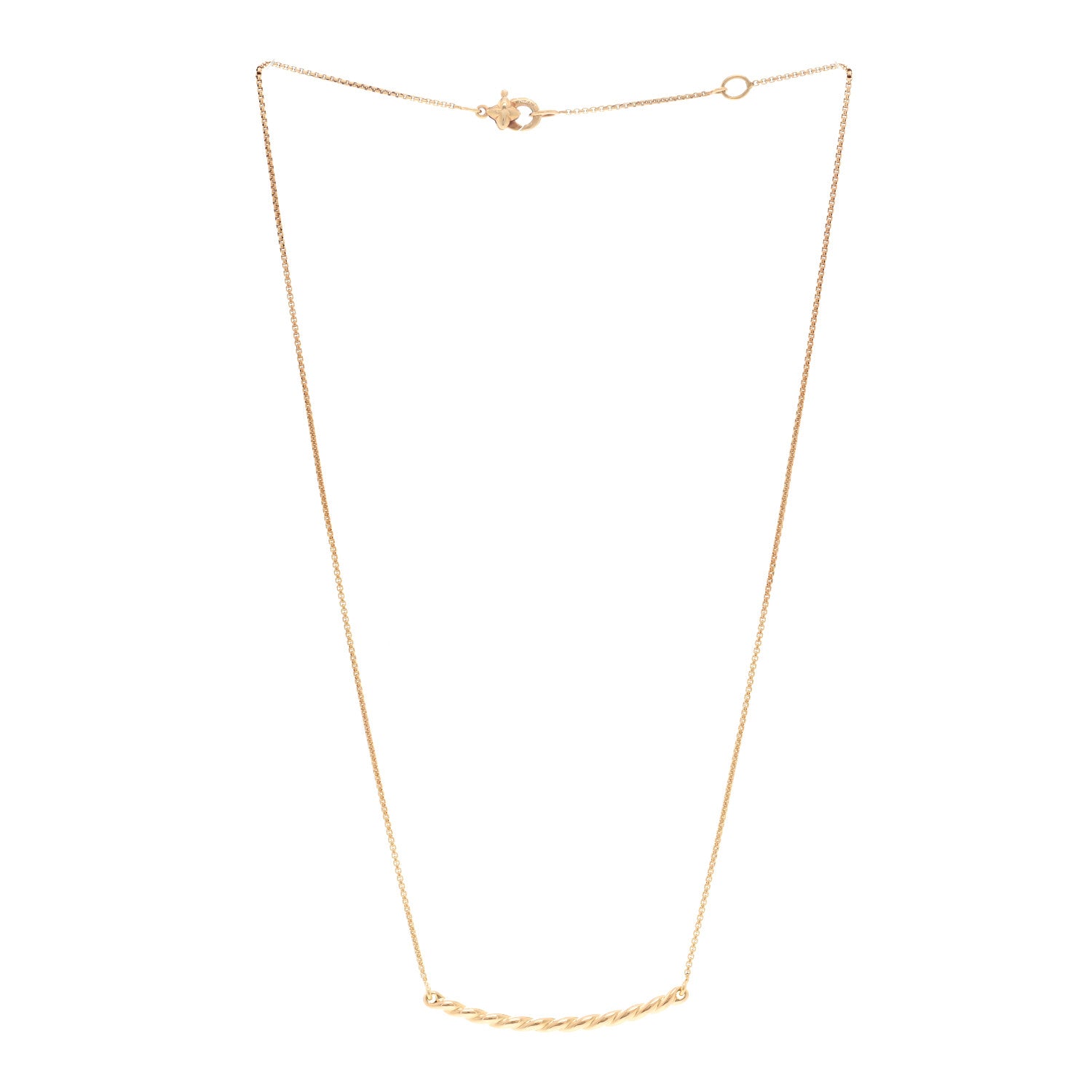 David Yurman 18K Yellow Gold Petite Station Pendant Necklace 3 of 4