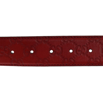 Gucci Guccissima Interlocking G 40mm Belt 90 36 Red 3 of 8