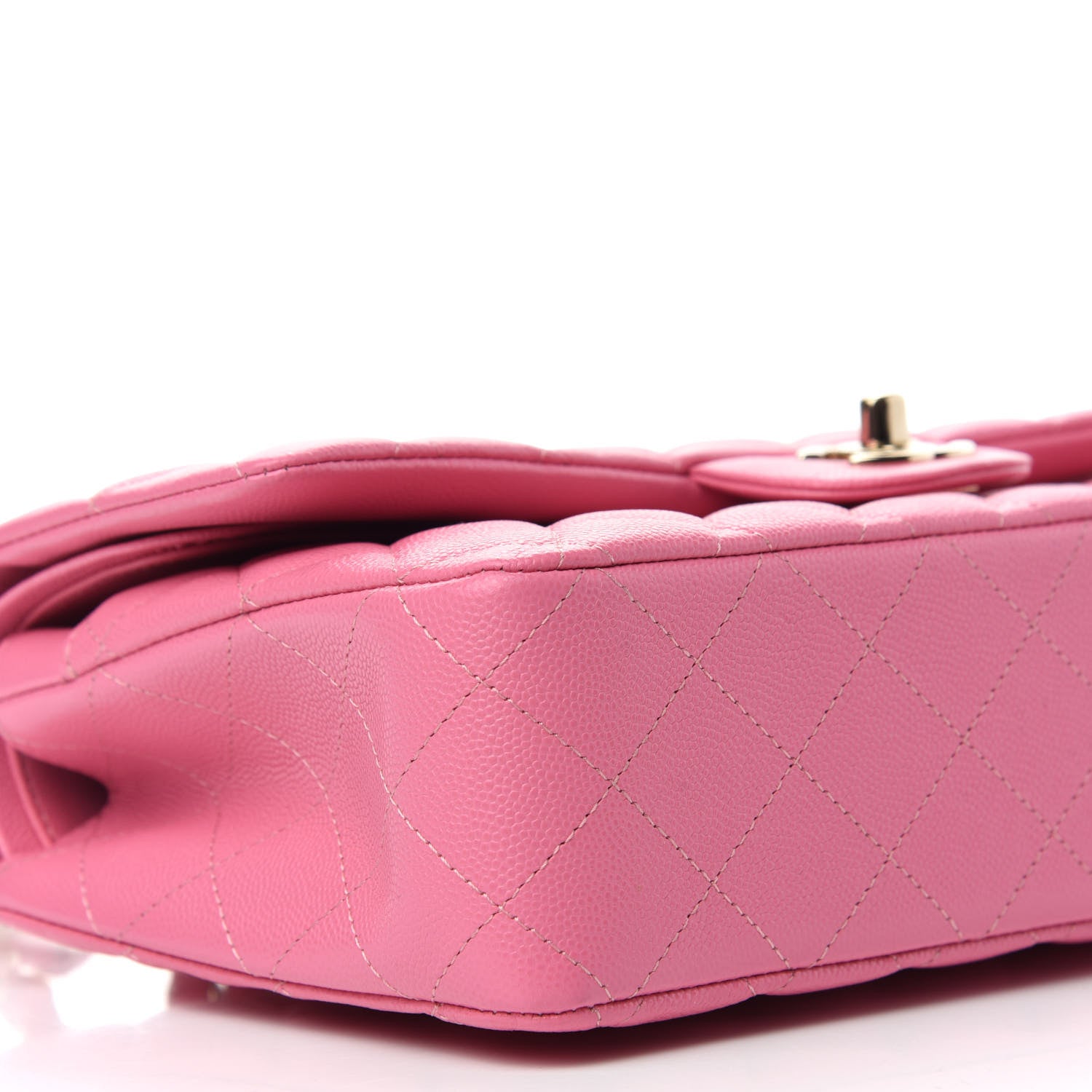 Chanel Caviar Quilted Medium Double Flap Pink 9 of 10