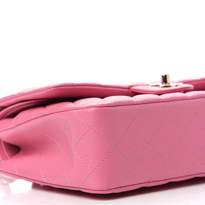 Chanel Caviar Quilted Medium Double Flap Pink 9 of 10