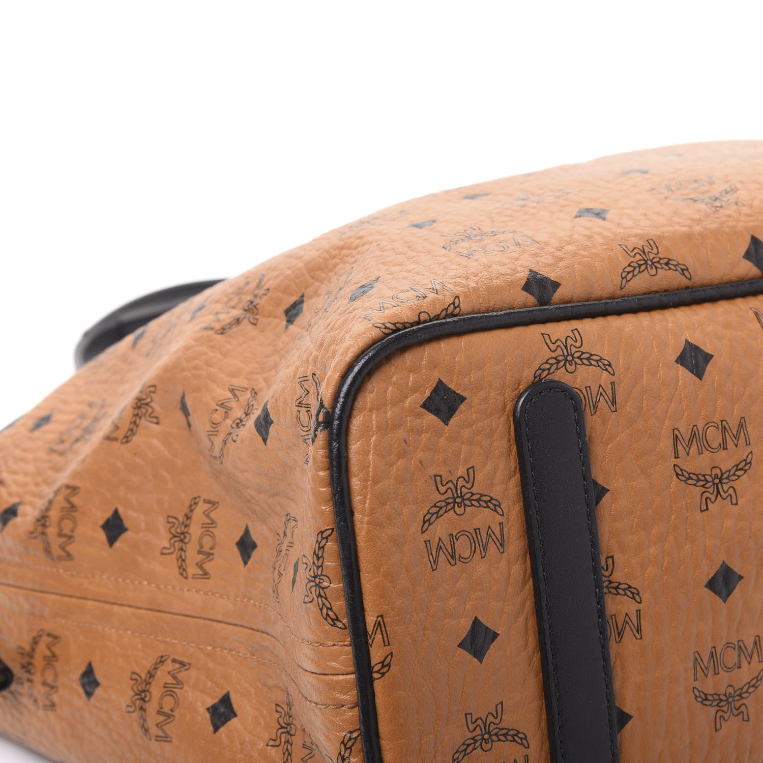 MCM Visetos Medium Project Reversible Shopper Tote Cognac 7 of 10