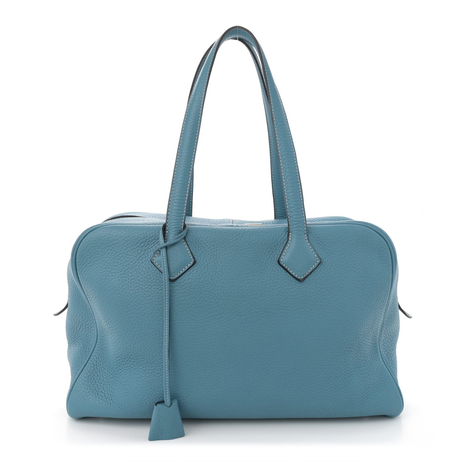 Hermes Taurillon Clemence Victoria II 35 Blue Jean 1 of 13