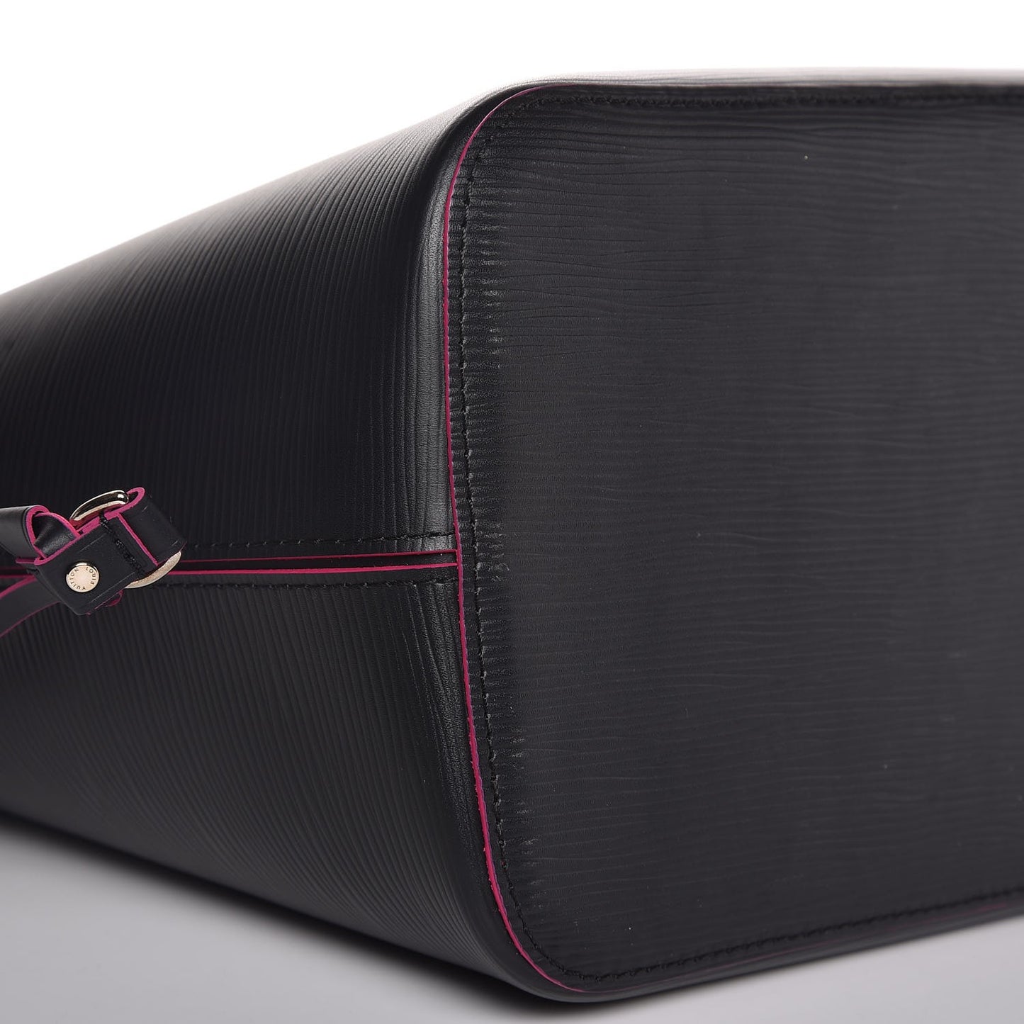 Epi Neverfull MM Black Hot Pink
