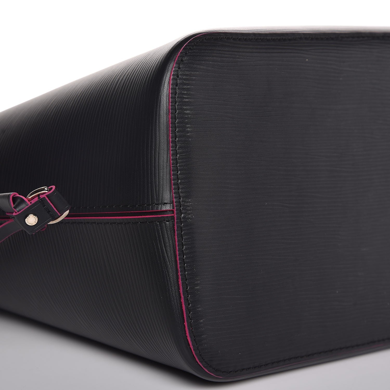 Louis Vuitton Epi Neverfull MM Black Hot Pink 8 of 10