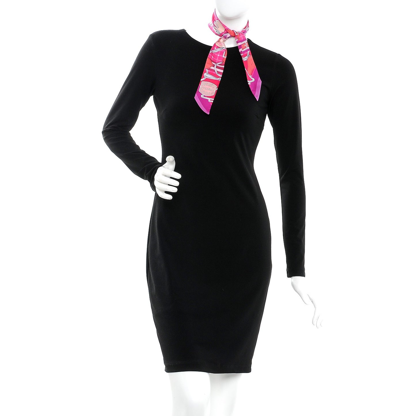 Silk Tatersale Twilly Fuchsia Rouge Vif Corail