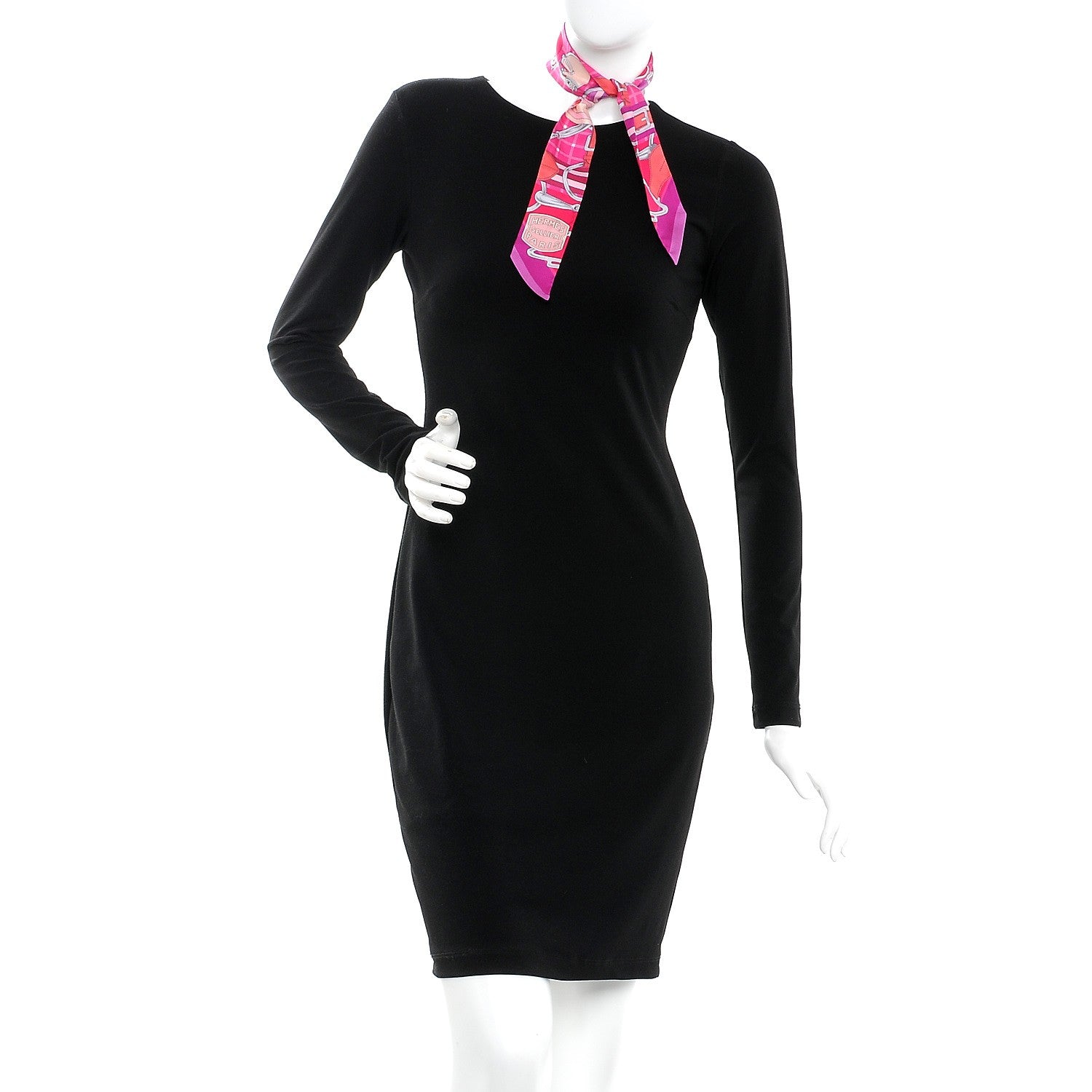 Hermes Silk Tatersale Twilly Fuchsia Rouge Vif Corail 2 of 4