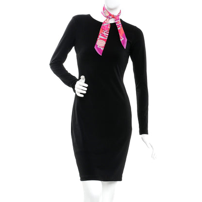 Hermes Silk Tatersale Twilly Fuchsia Rouge Vif Corail 2 of 4