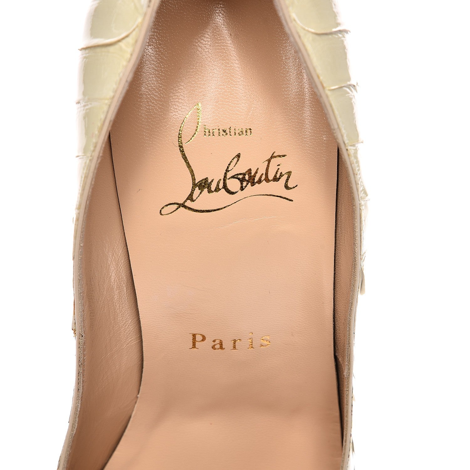 Christian Louboutin Python Lady Peep 150 Pumps 36.5 Craie 5 of 11