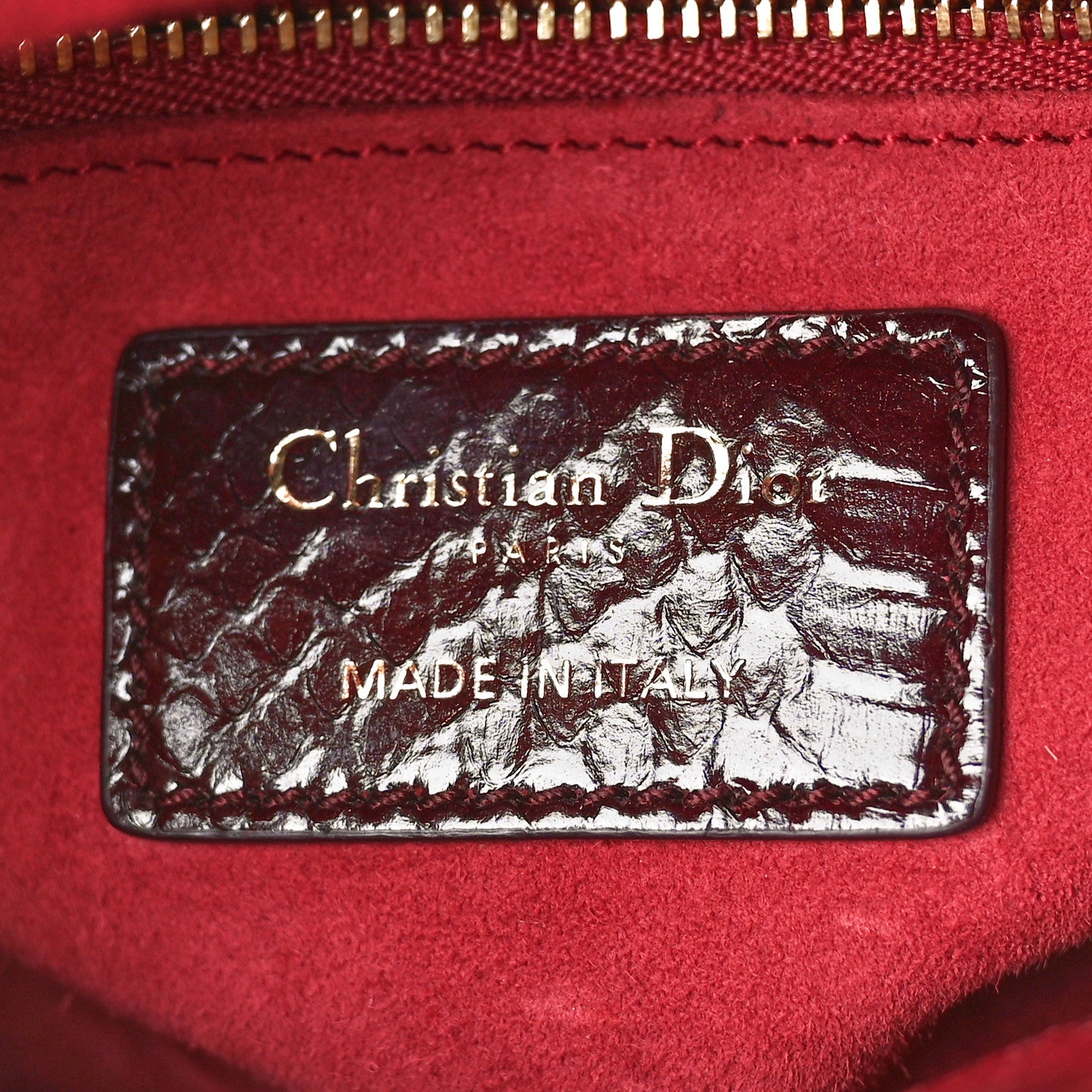 Christian Dior Snakeskin Gradient Mini Lady Dior Red 5 of 10